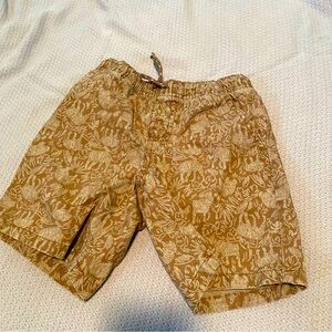 Cat & Jack print khaki tie waist shorts, 5T